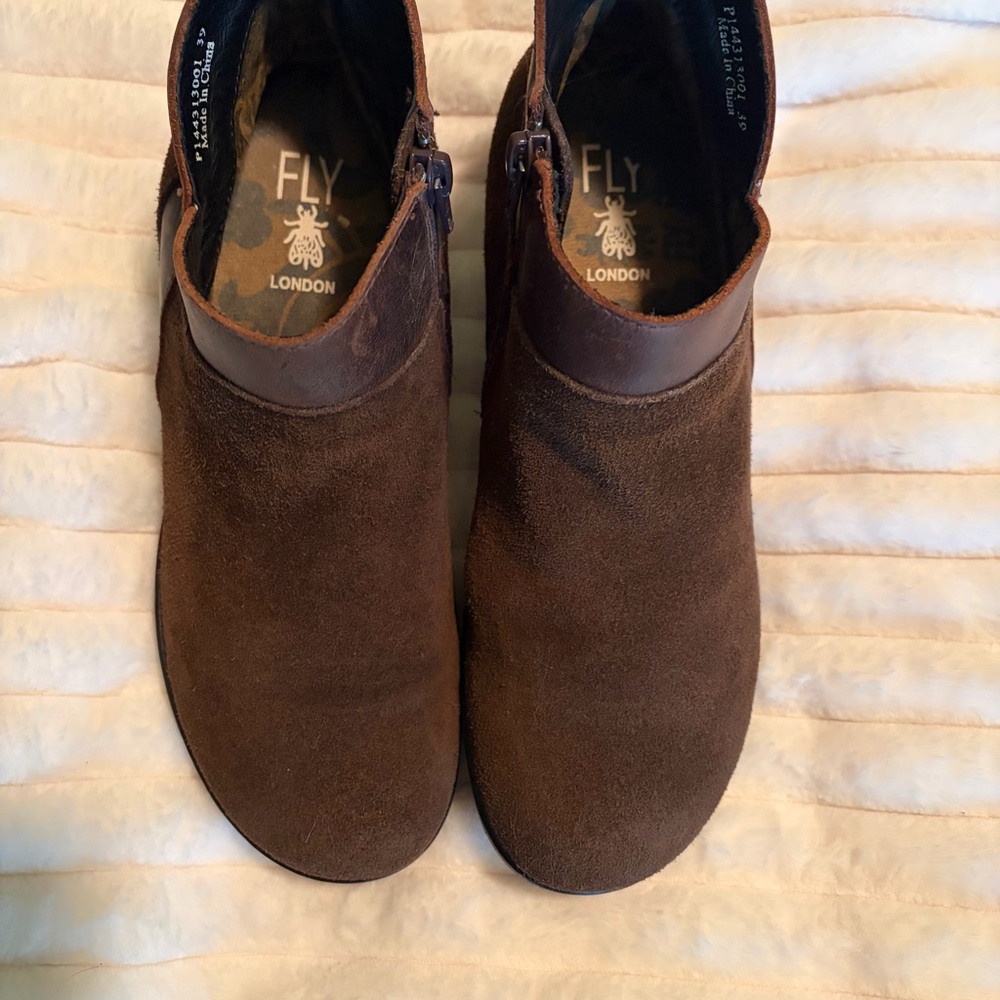 Fly London Women’s Brown Suede Ankle Booties
